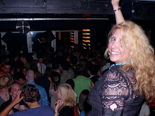 dancing on a bar