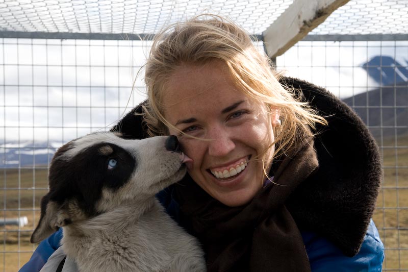 dog sledding in Svalbard