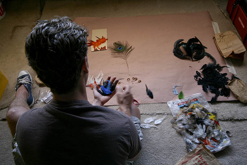 scott making fascinator