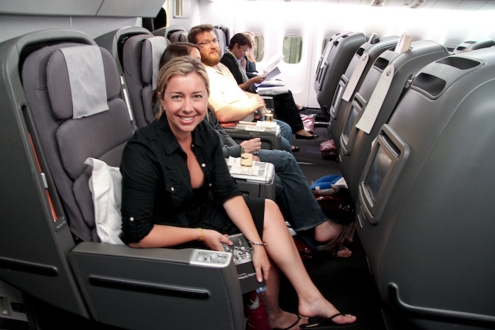 qantas, business class, first class, sydney, san francisco, flight, airlines