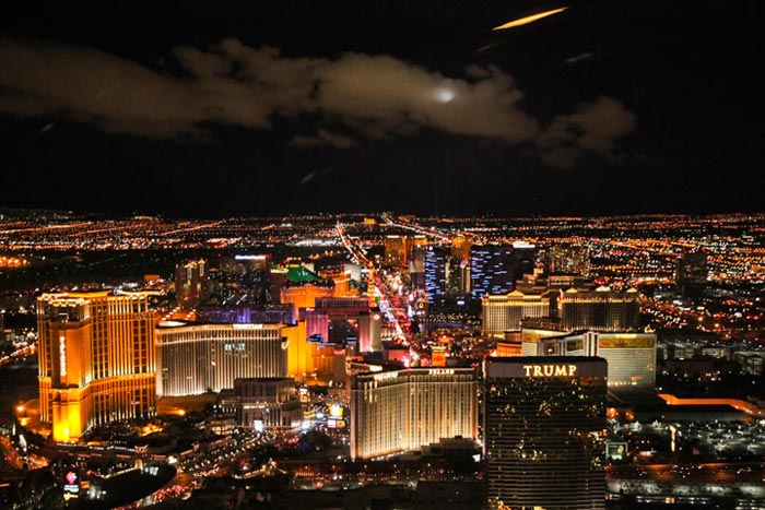 Las Vegas from a helicopter