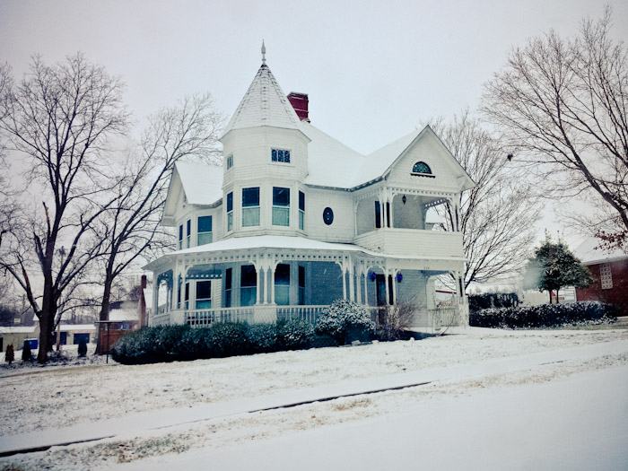 Victorian in the snow