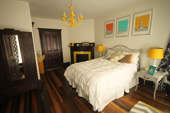 Guest Bedroom Renovation: Yellow and Gray
