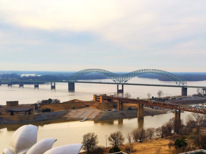 View over the Mississippi River in Memphis