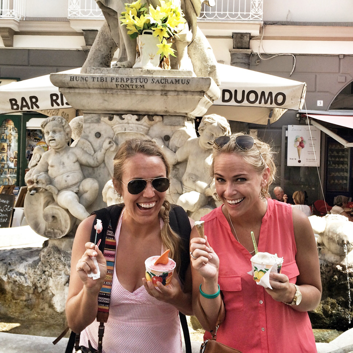 Then, as to not go a day without our gelato fix, we tried limon per Gianni's rec and devoured it out by the Fountain of Sant'Andrea.