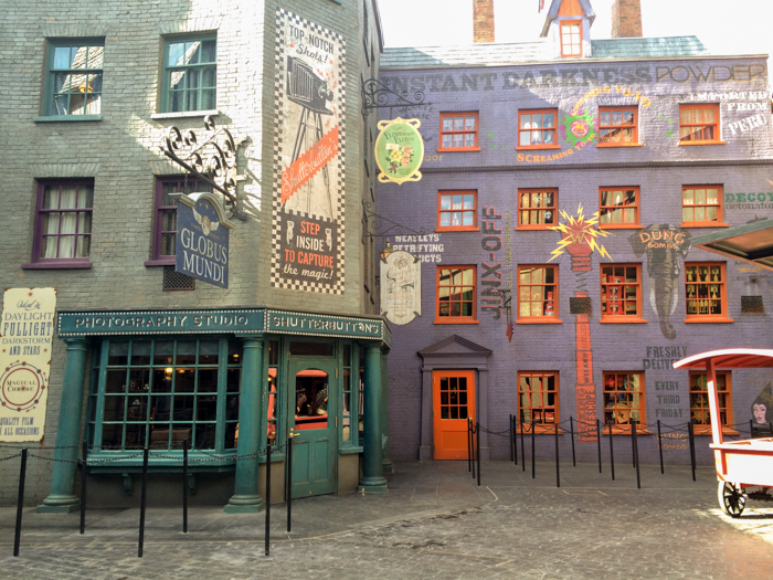 Shopping at Harry Potter's Diagon Alley at Universal Studios in Florida