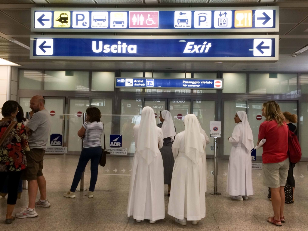 nuns at the airport