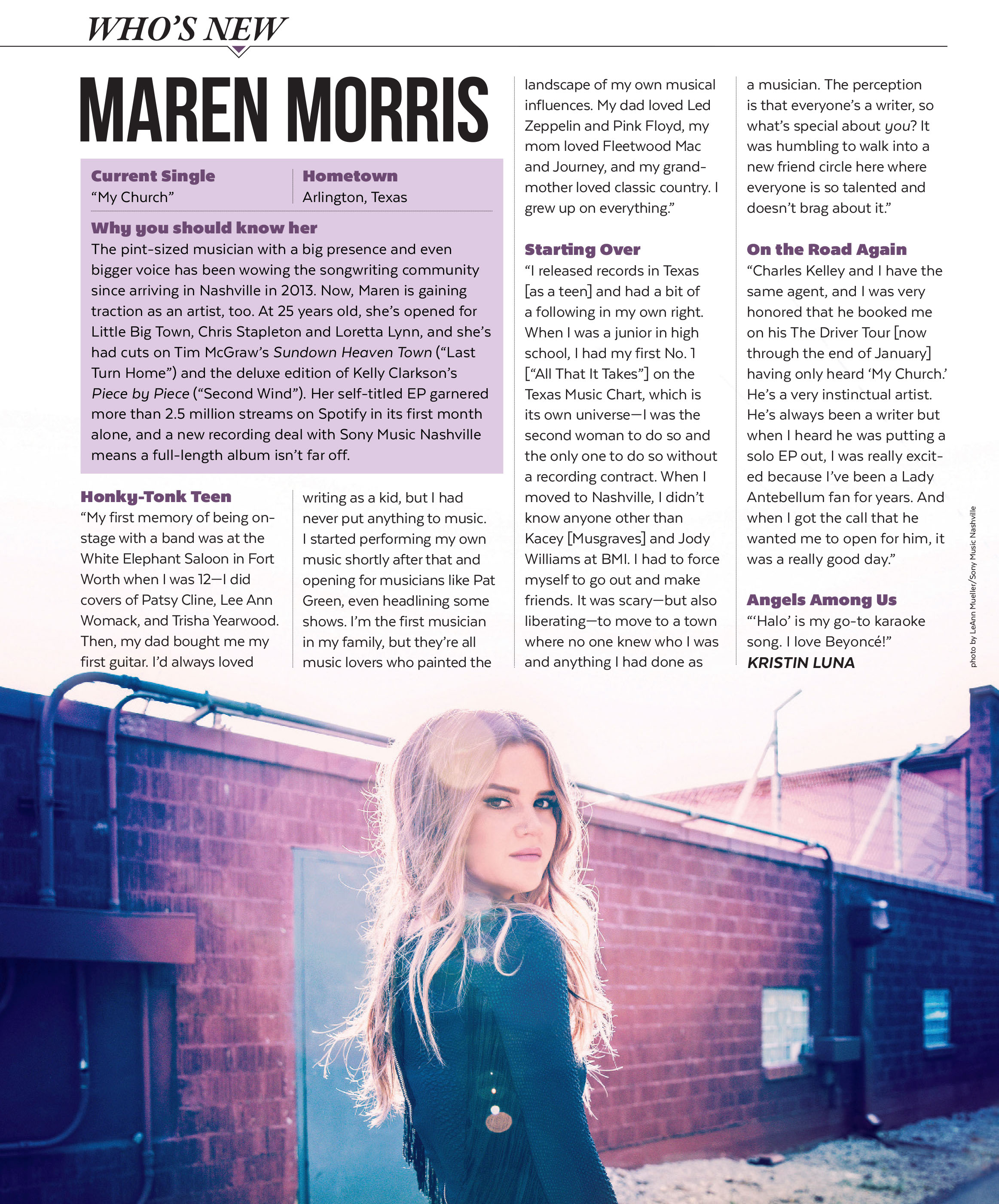 Maren Morris for Country Weekly