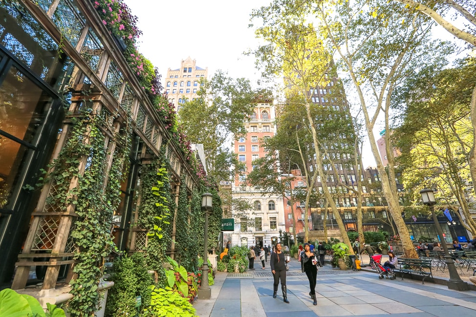 Strolling Bryant Park, learning photo tips and best social media practices at Click Retreat NYC.