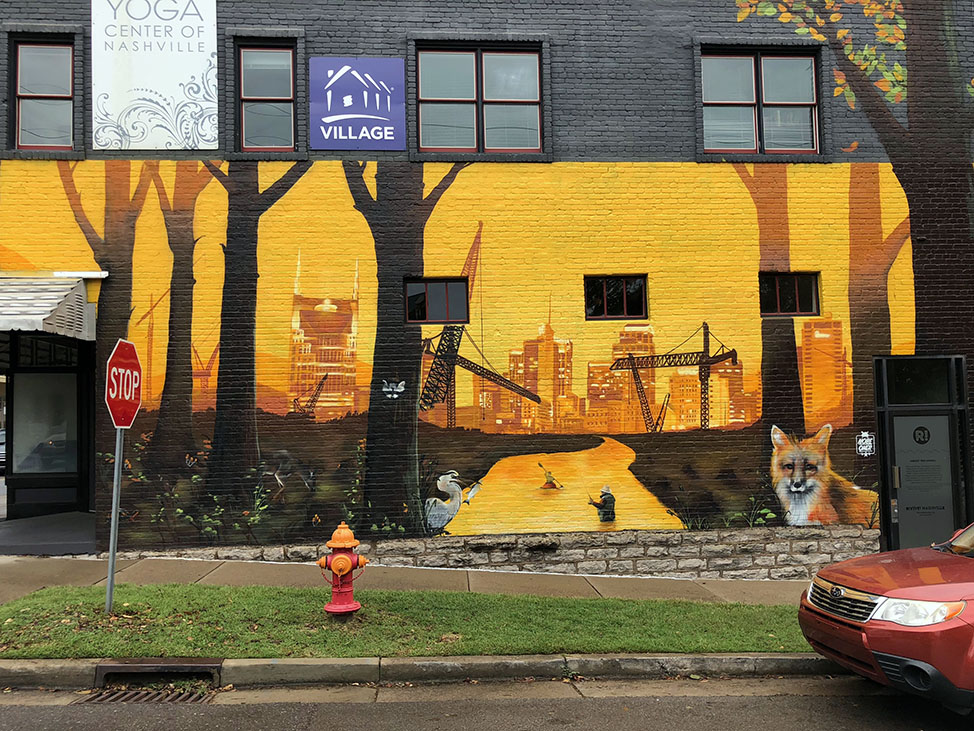Fox Mural in Nashville's 12South