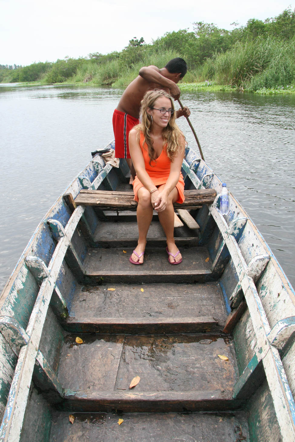 Summer travel by boat in Guatemala