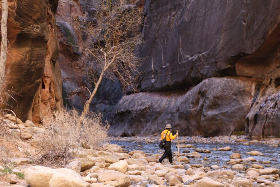 Hiking the Narrows in Winter