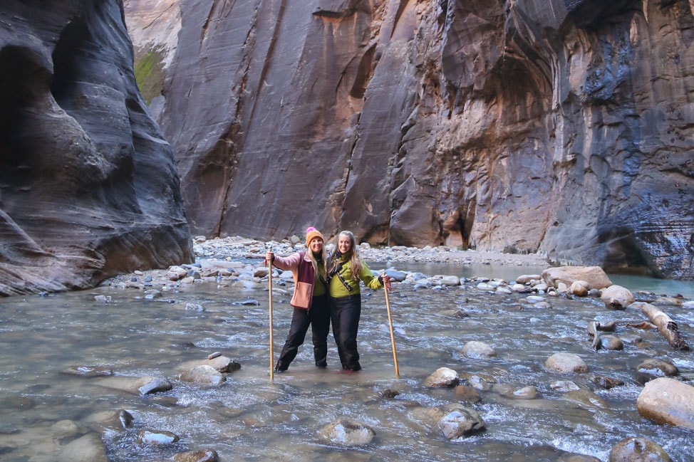 Hiking the Narrows in Winter