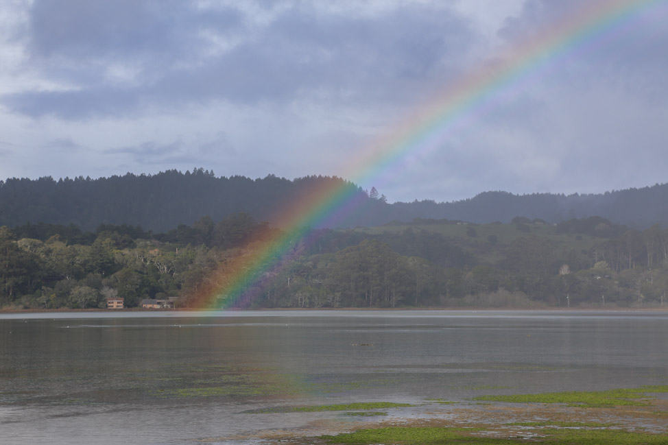 Rainbow in Bolinas Lagoon, California