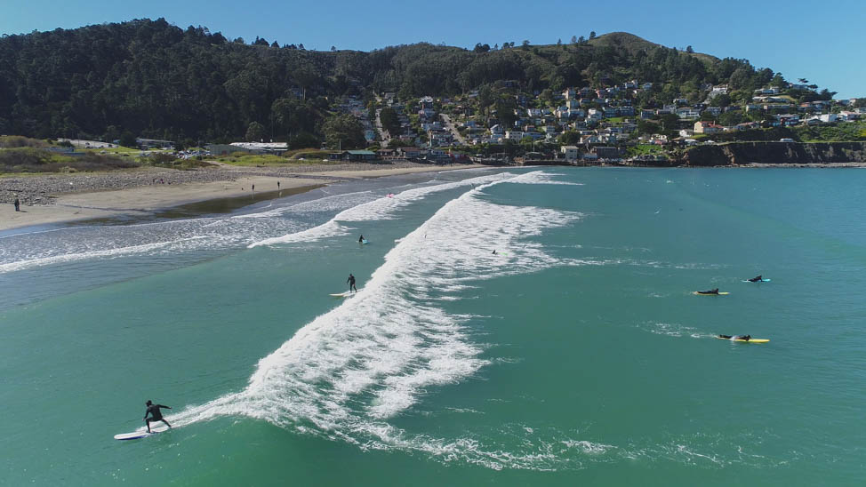 Surfing in Pacifica, California