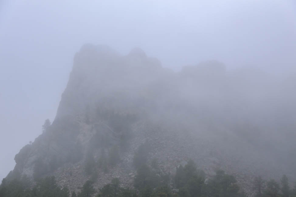 Mount Rushmore in the Fog