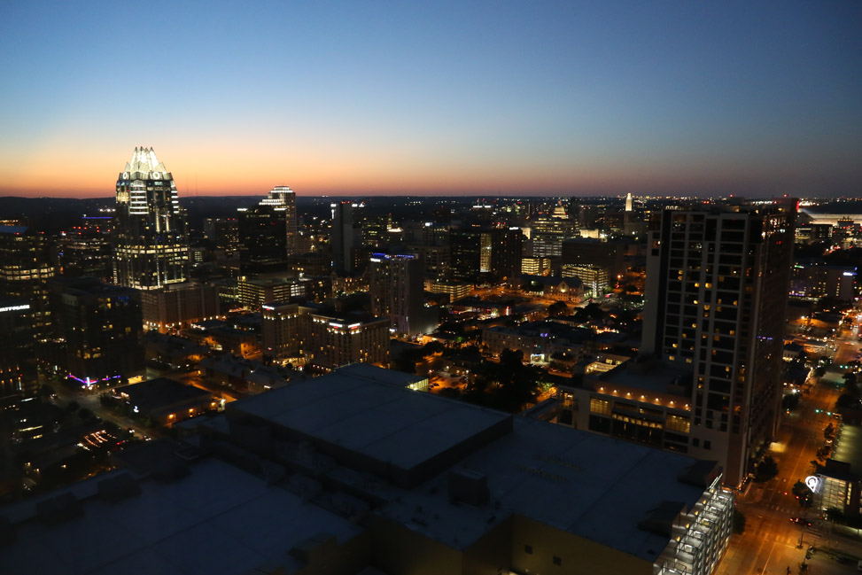 View from the Fairmont Austin's 35th floor