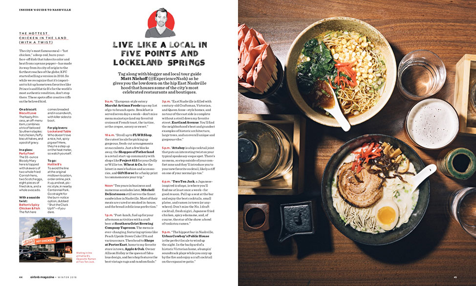 Airbnb magazine in Nashville