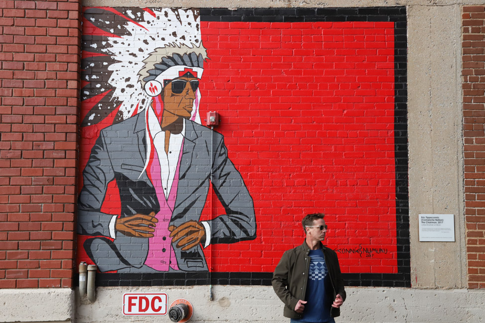 Oklahoma Mural by Eric Tippeconnic of Comanche Motion 