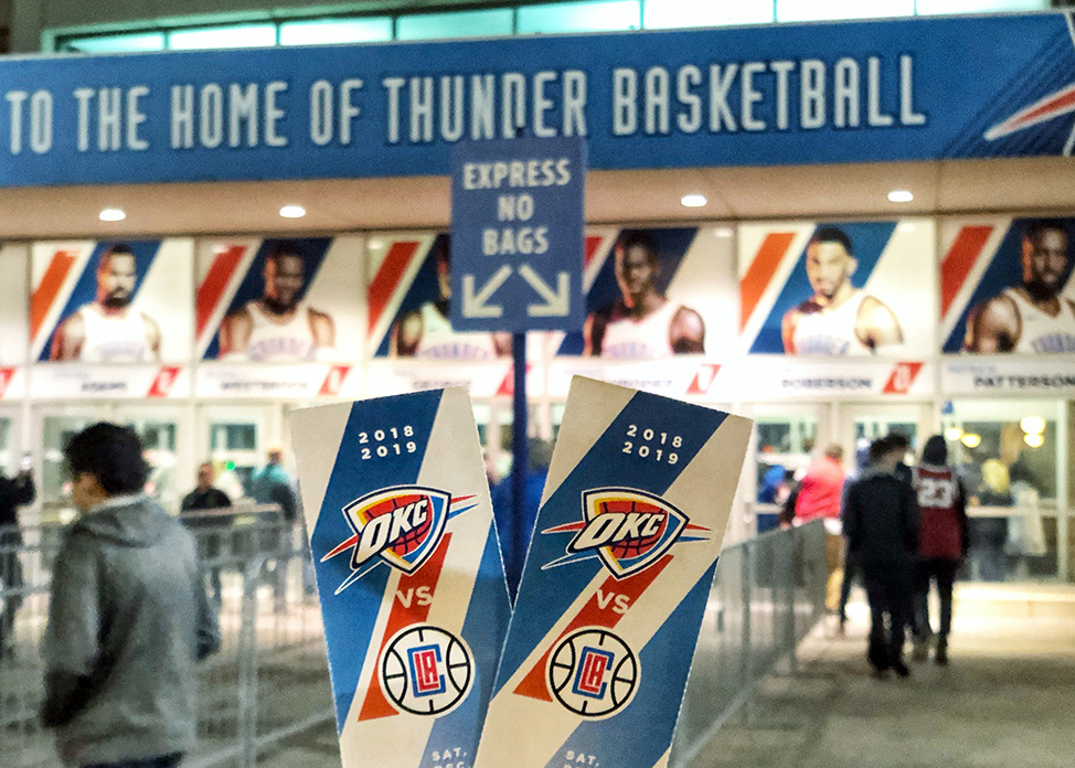 Thunder Game: Chesapeake Energy Arena in Oklahoma City