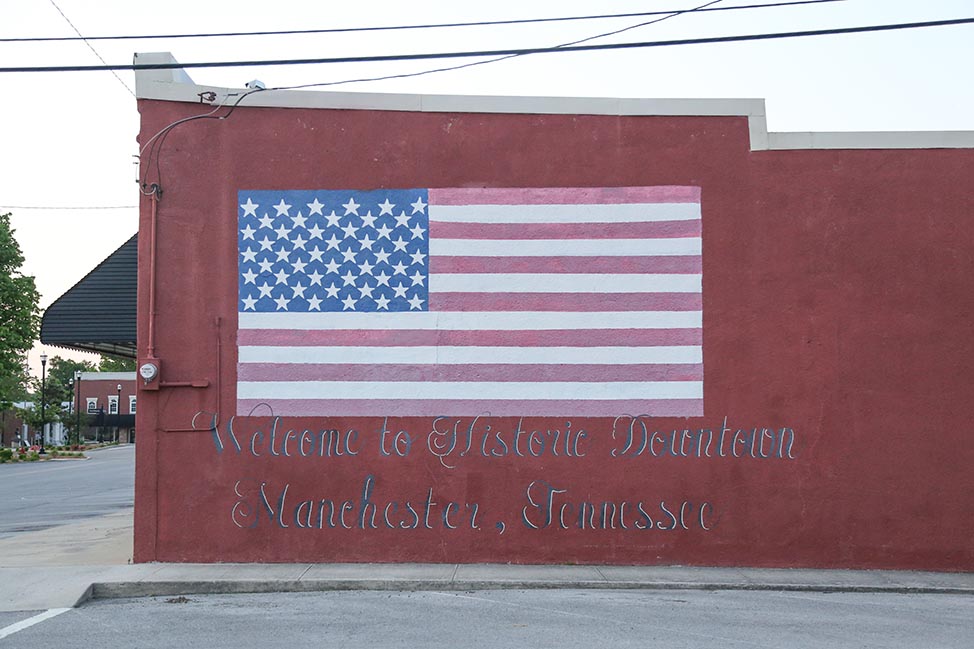 The Old American Flag Mural in Manchester