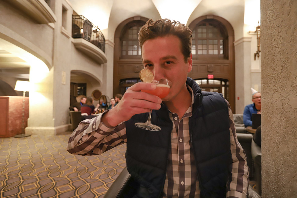 Drinks at the Fairmont Banff Springs