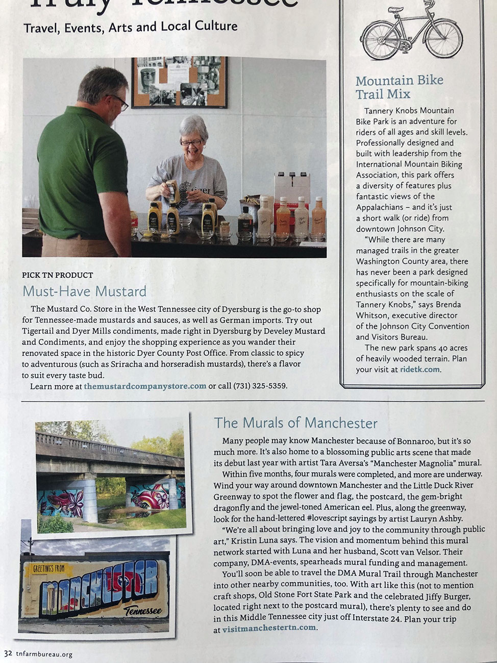 Tennessee Home & Farm magazine: Manchester Murals