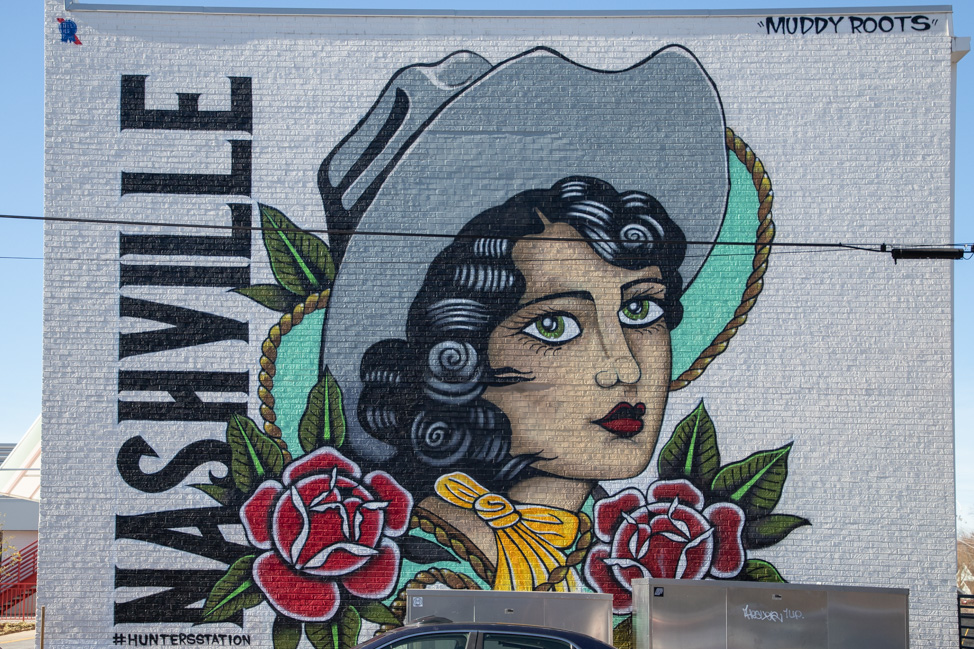 Nashville cowgirl mural