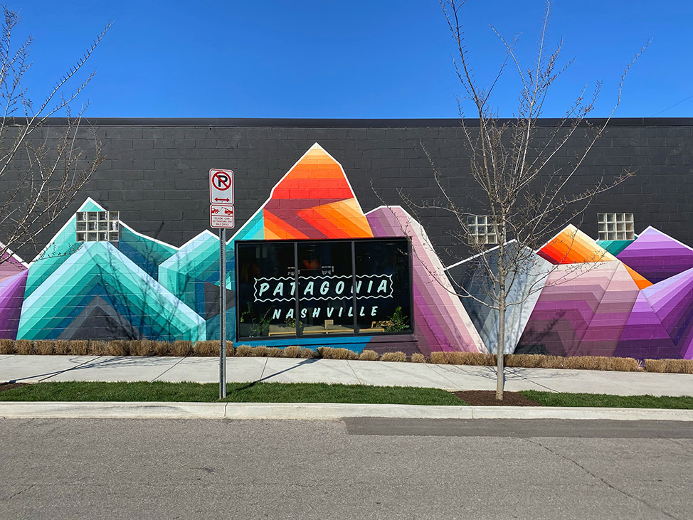 Patagonia mural in Nashville by Nathan Brown