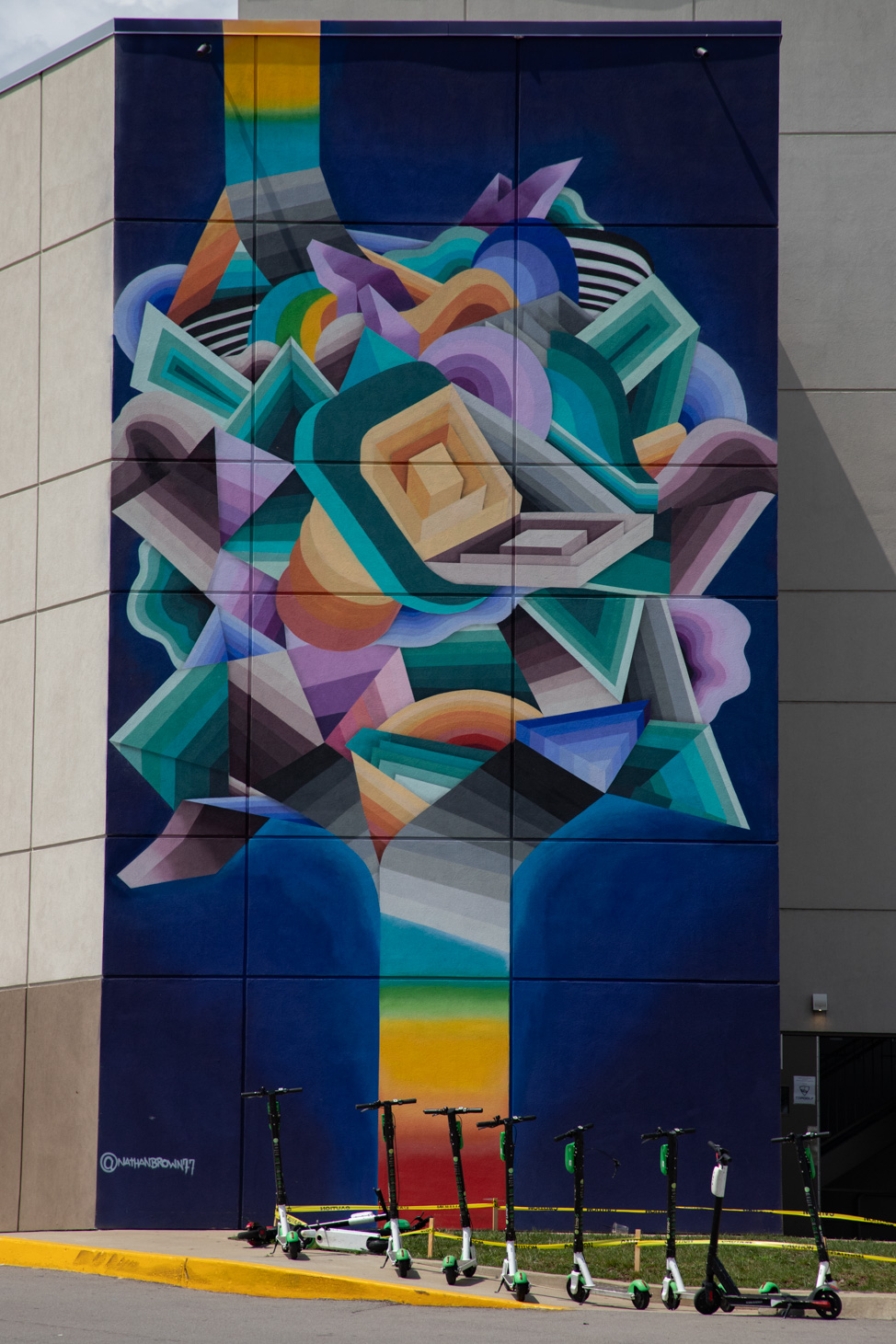 Top Golf Nashville mural by Nathan Brown