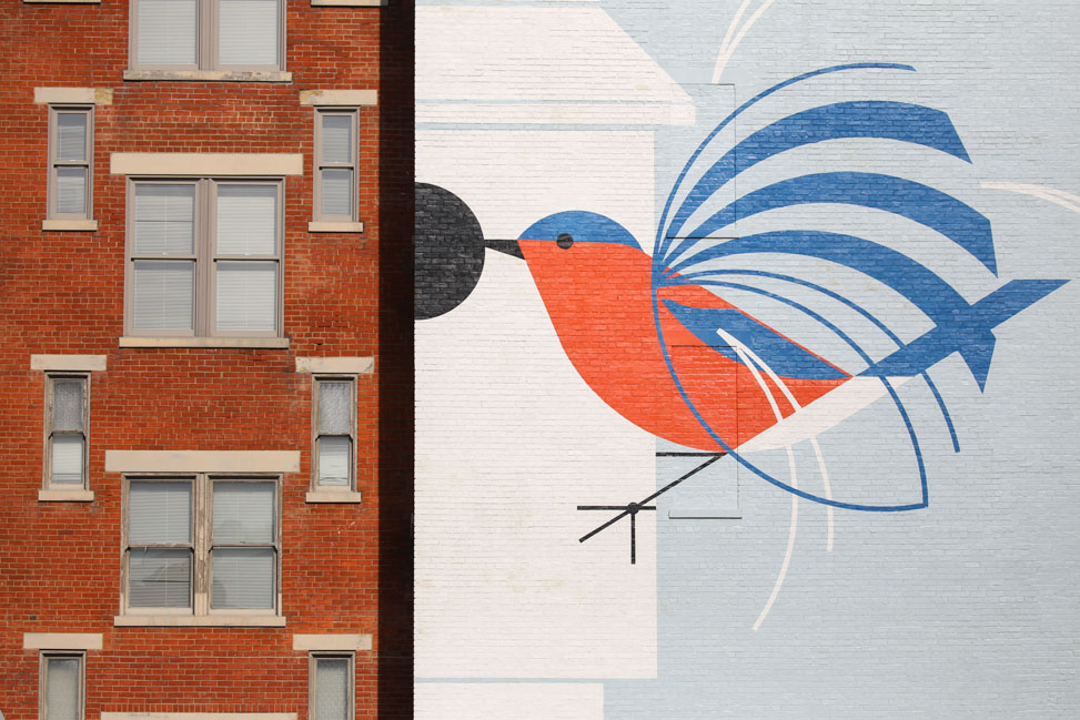 bird mural in Cincinnati, Ohio