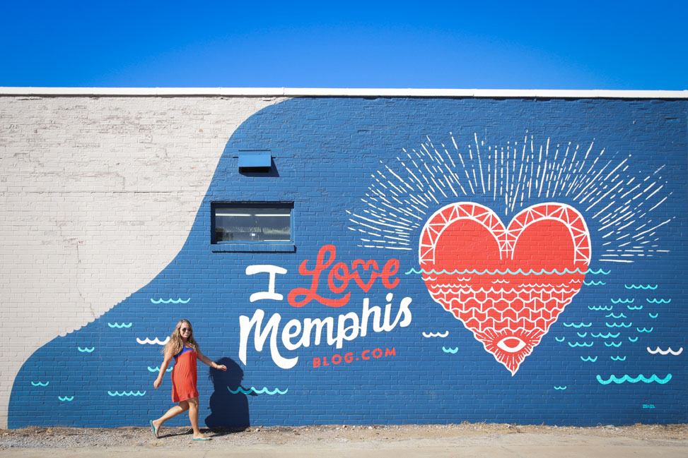 I Love Memphis mural in Crosstown