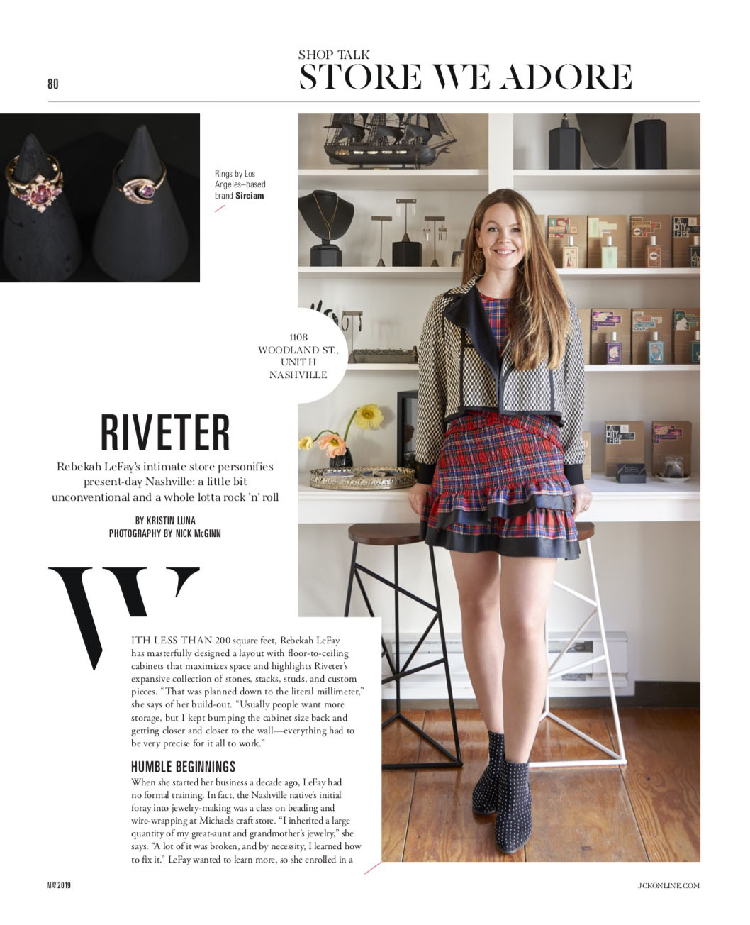 Riveter feature in JCK magazine
