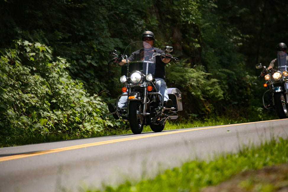 Motorcyclists in the Great Smoky Mountains