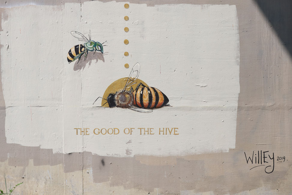 The Good of the Hive mural in Manchester, Tennessee
