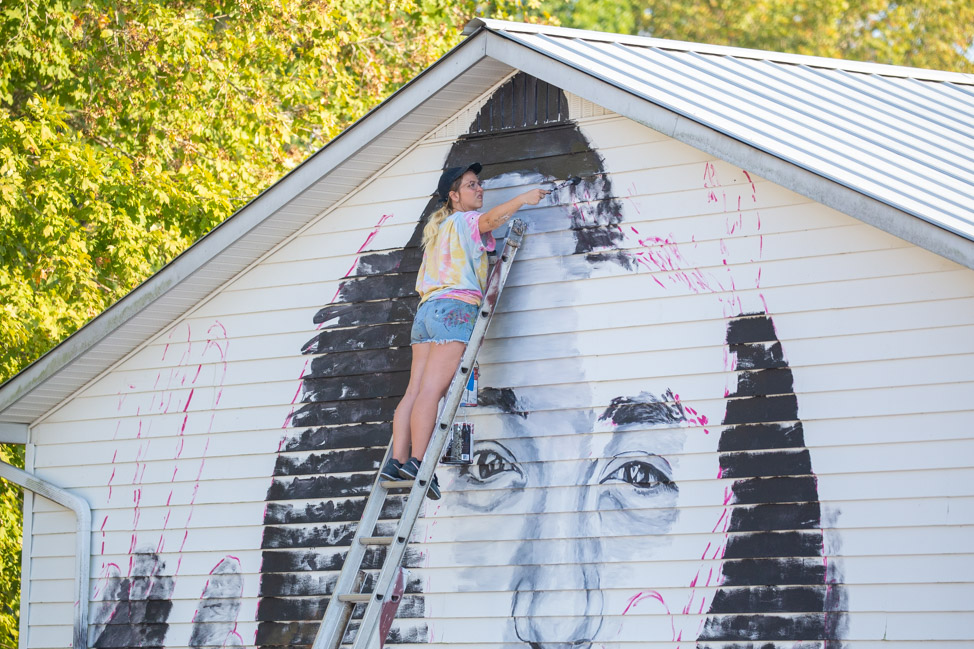 Channing Smith anti-bullying mural in Manchester, Tennessee