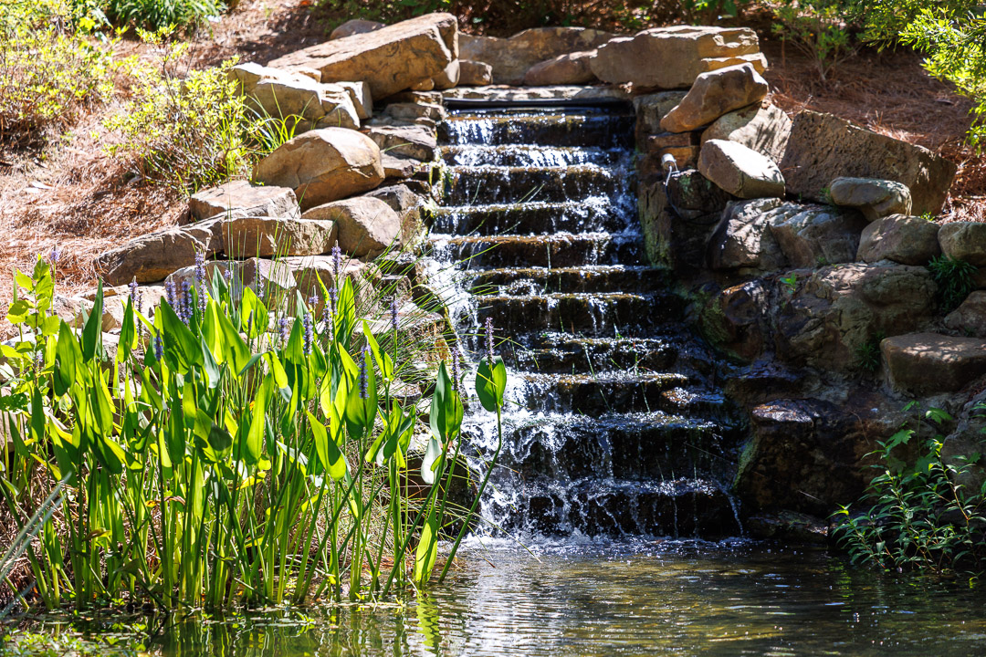 Waterfall at the Elvis Presley Birthplace in Tupelo, Mississippi