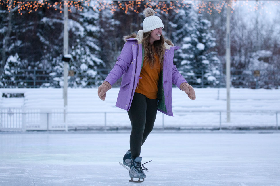 Ice-skating in Sun Valley, Idaho