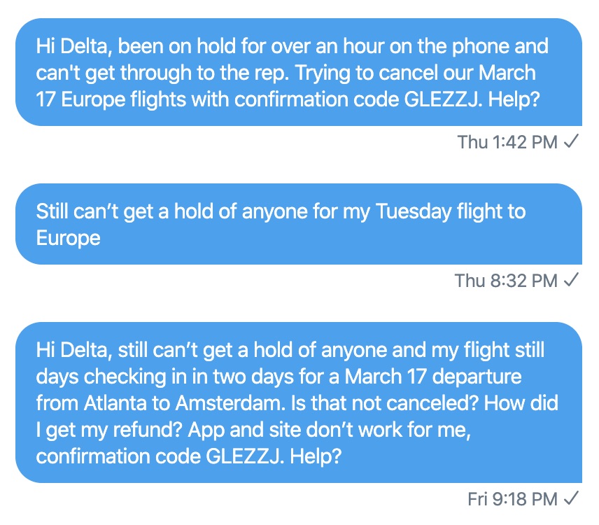 How to get in touch with Delta online