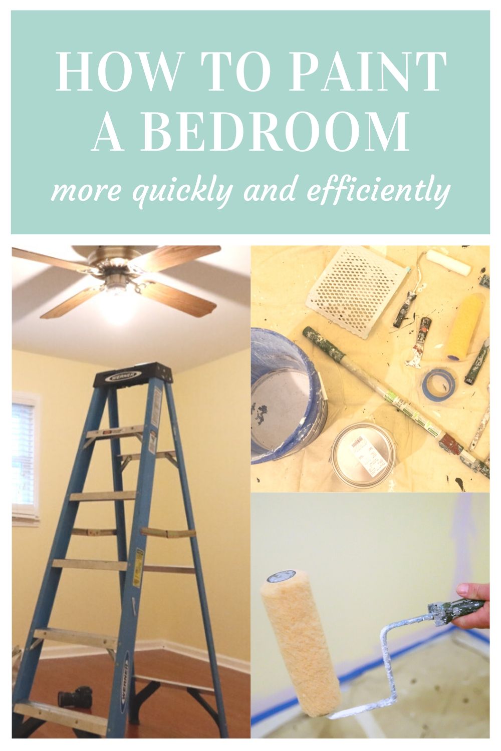 Painting a bedroom quickly and efficiently