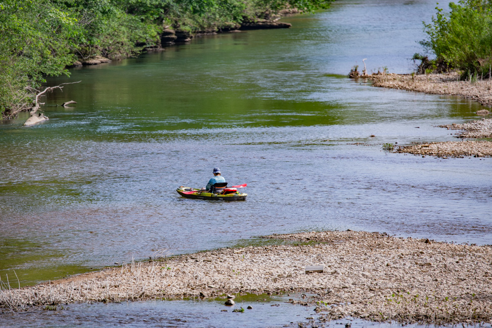 Kayaking on the Piney River in Centerville, Tennessee
