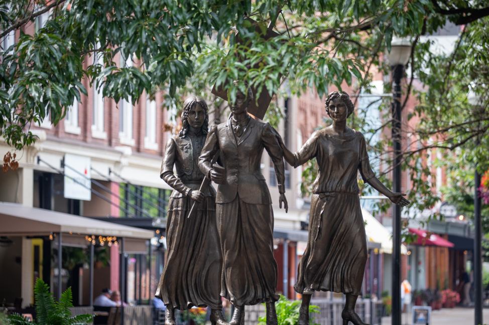 Knoxville's downtown suffrage monument