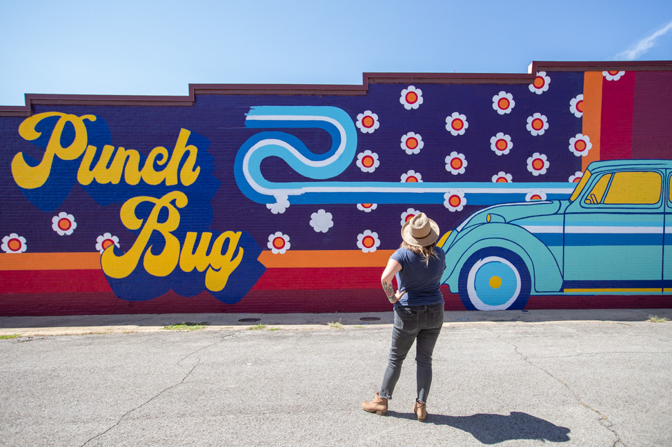 Punch Bug mural in Centerville by Whitney Herrington