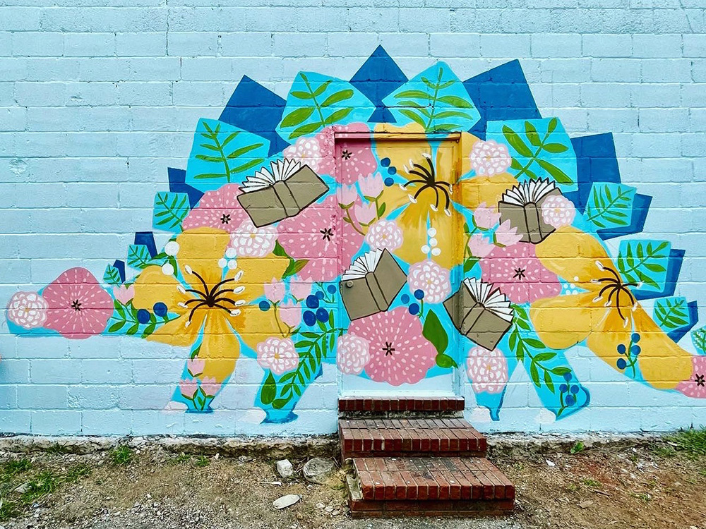 Dinosaur mural in Tullahoma