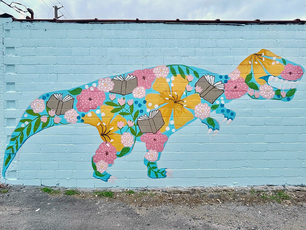 Dinosaur mural in Tullahoma