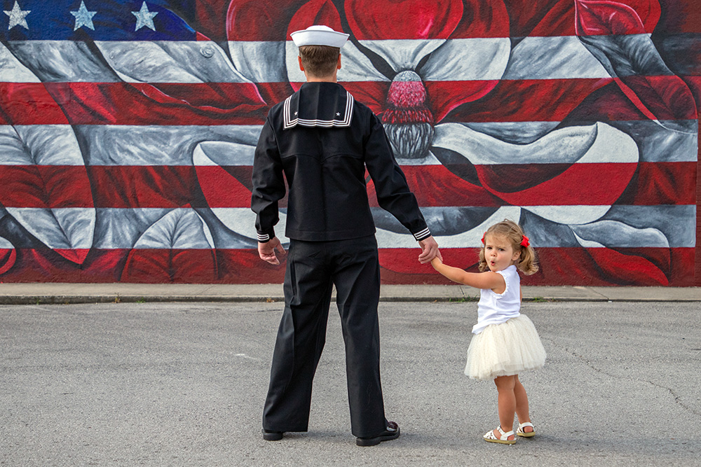 American flag mural by Tara Aversa