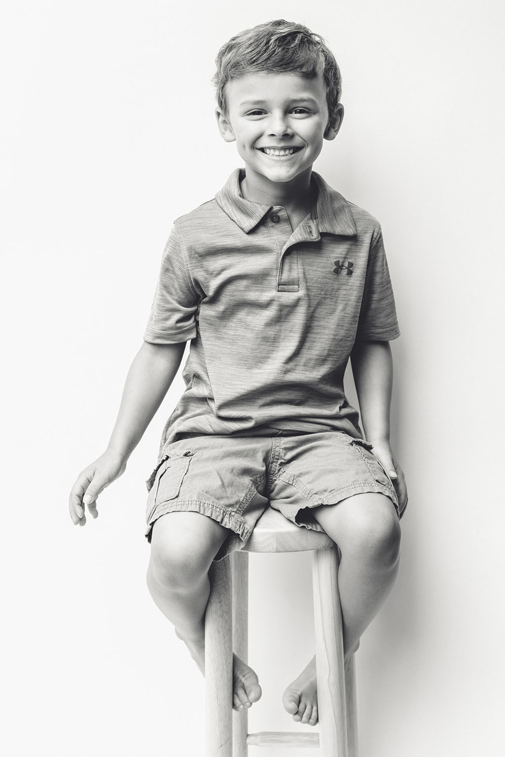 Black and white kid portraits in Tennessee