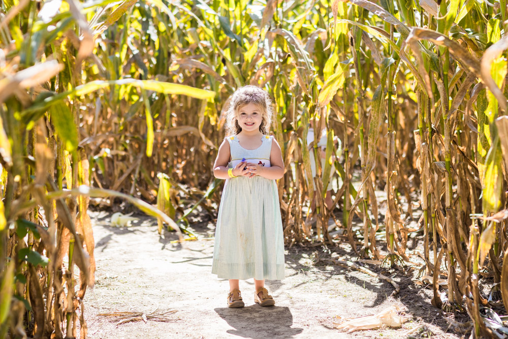 Charlotte in the corn maze