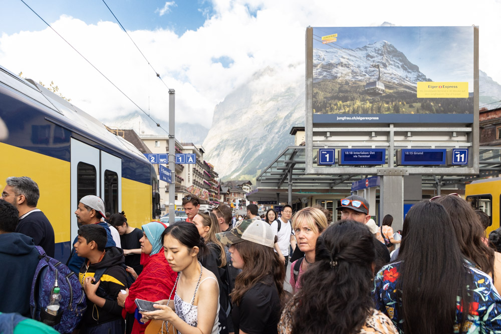 The train journey to the top of Jungfraujoch, Switzerland