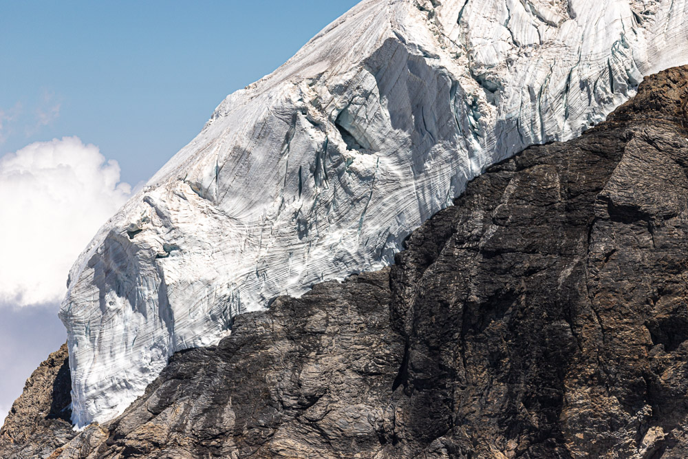 The train journey to the top of Jungfraujoch, Switzerland